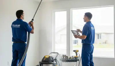 Technician performing professional air duct cleaning for improved airflow in Houston, TX home